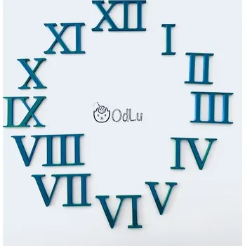 Hodinové římské číslice 4cm Magic MZ modrozelené (4cm)