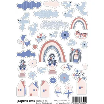 samolepka Papero amo - Samolepky arch - ROZKVETLÝ DEN / Mraky