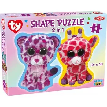 Puzzle Puzzle Tactic Plyšáci Beanie Boo, 2 × 6 dílky