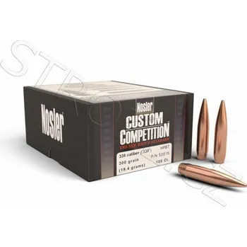 Příslušenství pro sportovní střelbu Střely Nosler Custom Competition .338 cal, dia .338, 300grs