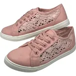 LathaiModa Dámské růžové šněrovací tenisky 02 Barva: Růžová, Velikost: 39