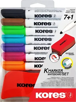 Kores K-Marker Whiteboard set 7 ks + mazací houbička
