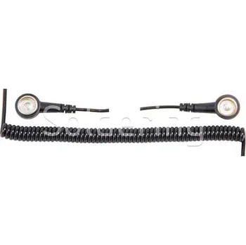 ESD Spirálový uzemňovací kabel StaticTec, 10mm/10mm, 1,8m, černý - 101006762