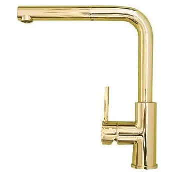 Vodovodní baterie Alveus Zeos Monarch - Dřezová baterie s výsuvnou koncovkou, gold 1136501