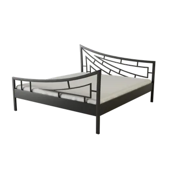 Postel Kovová postel SHAPE Povrchová úprava: stříbrná RAL 9006, Rozměr: 200 x 200 cm