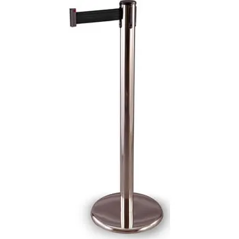 Plotový sloupek Business zahrazovací sloupek PROFI, stříbrná – černá