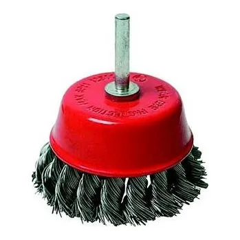 Drátěný kartáč Raider Kartáč hrnkový copánkový pr.75mm (3") se stopkou RD - TM-170109