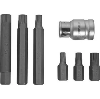 Bit Top Master Pro Sada bitů 10mm XZN М6;M8;M10/30mm M8;M10;М12/75mm + adaptér 1/2", S2 TMP - TM-330351