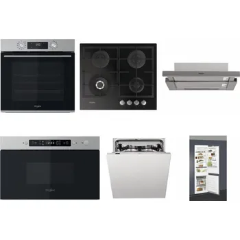 Set domácích spotřebičů WHIRLPOOL OMK58CU1SX + WHIRLPOOL GOFL 629/NB + WHIRLPOOL AKR 5390/1 IX + WHIRLPOOL MBNA910X + WHIRLPOOL WIC 3C33 PFE + WHIRLPOOL ART 66112