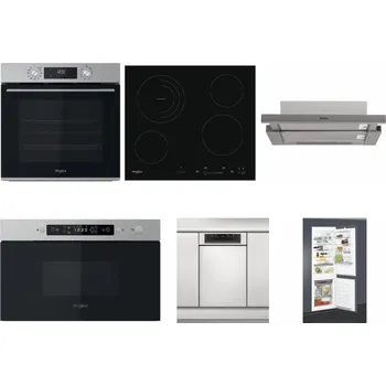 Set domácích spotřebičů WHIRLPOOL OMK58CU1SX + WHIRLPOOL AKT 8900 BA + WHIRLPOOL AKR 5390/1 IX + WHIRLPOOL MBNA910X + WHIRLPOOL WSBO 3O34 PF X + WHIRLPOOL ART 65031
