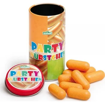 Dřevěná hračka Erzi - Německo Párty párečky v plechové dóze