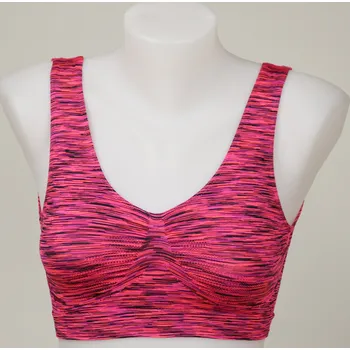 Podprsenka Greenice Sportovní podprsenka melír Velikost: M - L, Barva: tmavě růžová