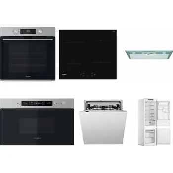 Set domácích spotřebičů WHIRLPOOL OMK58CU1SX + WHIRLPOOL WS Q2760 BF + WHIRLPOOL AKR 650/1 IX + WHIRLPOOL MBNA910X + WHIRLPOOL WIC 3C33 PFE + WHIRLPOOL WHC18 T311