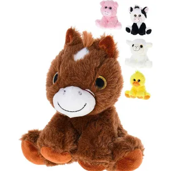 plyšák M.T. Farma plyšové zvířátko sedící 14 cm na baterie se zvukem - 5 druhů Zvířátko: Kůň