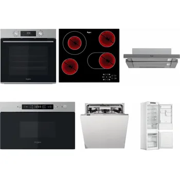 Set domácích spotřebičů WHIRLPOOL OMK58CU1SX + WHIRLPOOL AKT 8190/BA + WHIRLPOOL AKR 749/1 IX + WHIRLPOOL MBNA910X + WHIRLPOOL WIO 3T133 PLE + WHIRLPOOL WHC18 T311