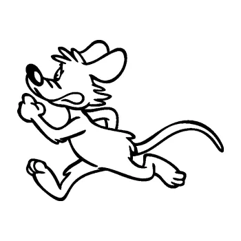 Samolepící dekorace SAMOLEPKA Myš 001 levá sprintuje (01 - černá) NA AUTO, NÁLEPKA, FÓLIE, POLEP, TUNING, VLASTNÍ TEXT, TISK, AUTOSAMOLEPKY.cz, POLEPY, OBRÁZEK, LOGO, SAMOLEPKY