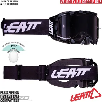 Motocyklové brýle MX brýle s chromovým sklem LEATT Velocity 5.5 IRIZ Brushed 2023