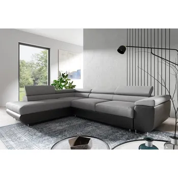 Sedací souprava Sedací souprava Isabella - Sawana 21/Eko kůže černá Varianta: Levá