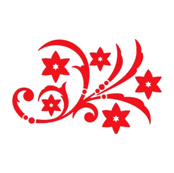 Samolepící dekorace SAMOLEPKA Květina dekor 041 pravá (10 - červená) NA AUTO, NÁLEPKA, FÓLIE, POLEP, TUNING, VLASTNÍ TEXT, TISK, AUTOSAMOLEPKY.cz, POLEPY, OBRÁZEK, LOGO, SAMOLEPKY