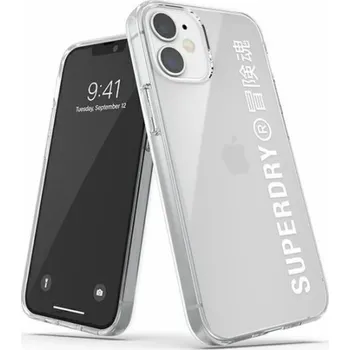 Pouzdro na mobilní telefon Dr Nona SuperDry Snap iPhone 12 mini průhledné pouzdro bílé/bílé 42593