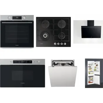 Set domácích spotřebičů WHIRLPOOL OMK58CU1SX + WHIRLPOOL GOFL 629/NB + WHIRLPOOL AKR 62F LT K + WHIRLPOOL MBNA910X + WHIRLPOOL WIC 3C33 PFE + WHIRLPOOL ART 65031