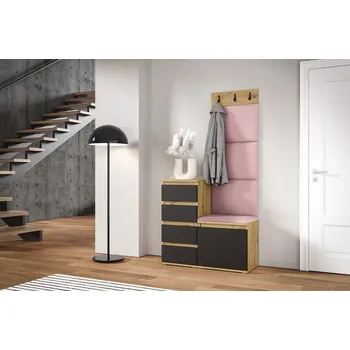 Předsíňová stěna Předsíňová stěna Emi 36 - dub artisan / černá