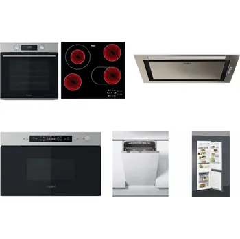 Set domácích spotřebičů WHIRLPOOL OMK58CU1SX + WHIRLPOOL AKT 8190/BA + WHIRLPOOL WCT3 64 FLB X + WHIRLPOOL MBNA910X + WHIRLPOOL WSIC 3M27 C + WHIRLPOOL ART 66112