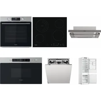 Set domácích spotřebičů WHIRLPOOL OMK58CU1SX + WHIRLPOOL AKT 8900 BA + WHIRLPOOL AKR 5390/1 IX + WHIRLPOOL MBNA910X + WHIRLPOOL WIO 3O540 PELG + WHIRLPOOL WHC18 T311