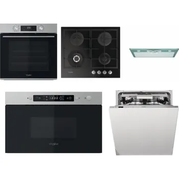 Set domácích spotřebičů WHIRLPOOL OMK58CU1SX + WHIRLPOOL GOFL 629/NB + WHIRLPOOL AKR 650/1 IX + WHIRLPOOL MBNA910X + WHIRLPOOL WIO 3T133 PLE