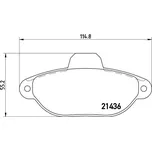 BREMBO Sada brzdových destiček, kotoučová brzda P23096