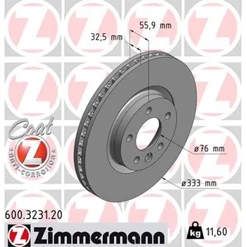 Brzdový kotouč Brzdový kotouč ZIMMERMANN 600.3231.20
