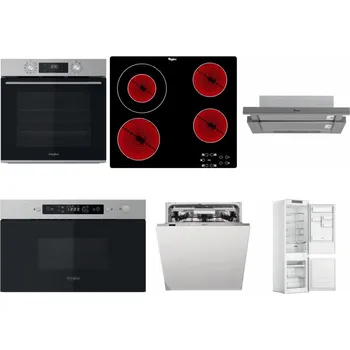 Set domácích spotřebičů WHIRLPOOL OMK58CU1SX + WHIRLPOOL AKT 8130/NE + WHIRLPOOL AKR 749/1 IX + WHIRLPOOL MBNA910X + WHIRLPOOL WIO 3O540 PELG + WHIRLPOOL WHC18 T311