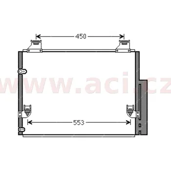Sušič klimatizace chladič klimatizace se sušičkou 2.5D-4D, 3.0D-4D [550*440*16] pro vozidla s jednou kabinou