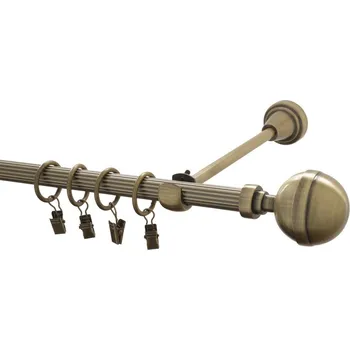 Garnýž Garnýž kovová 220 cm rýhovaná jednořadá 16 Kalisto mosaz