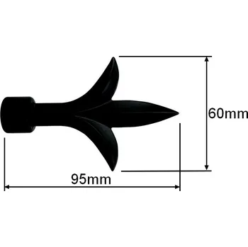 Koncovka pro tyč 16mm Lilie - černá