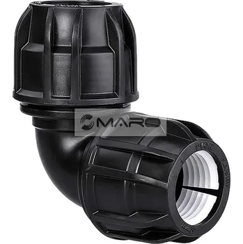 rozdělovač topení Koleno svěrné plastové 90° na PE trubky 90 mm, Easy system, 35090Z0090