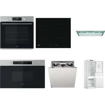 Set domácích spotřebičů WHIRLPOOL OMK58CU1SX + WHIRLPOOL WS Q2760 BF + WHIRLPOOL AKR 650/1 IX + WHIRLPOOL MBNA910X + WHIRLPOOL WIO 3O540 PELG + WHIRLPOOL WHC18 T311