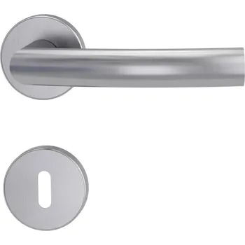 Dveřní kování GK - LORITA - R rozety BB, klika/klika BN - Broušená nerez (71)