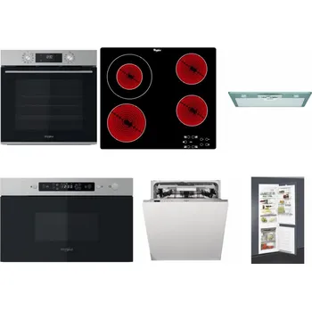 Set domácích spotřebičů WHIRLPOOL OMK58CU1SX + WHIRLPOOL AKT 8130/NE + WHIRLPOOL AKR 650/1 IX + WHIRLPOOL MBNA910X + WHIRLPOOL WIO 3O540 PELG + WHIRLPOOL ART 65031