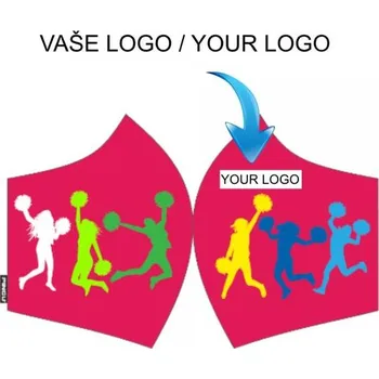 rouška Týmová cheerleadingová rouška s vašim logem, dvouvrstvá / min. 50 ks