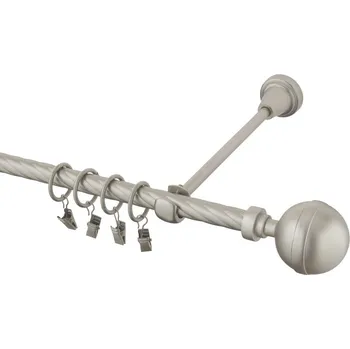 Garnýž Garnýž kovová 220 cm kroucená jednořadá 16 Kalisto chrom mat