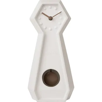Hodiny Stolní hodiny s originálním kyvadleml 34 cm bílá Karlsson (Barva-bílá)