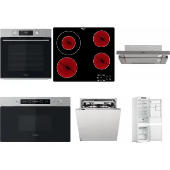 Set domácích spotřebičů WHIRLPOOL OMK58CU1SX + WHIRLPOOL AKT 8130/NE + WHIRLPOOL AKR 5390/1 IX + WHIRLPOOL MBNA910X + WHIRLPOOL WIO 3T133 PLE + WHIRLPOOL WHC18 T311