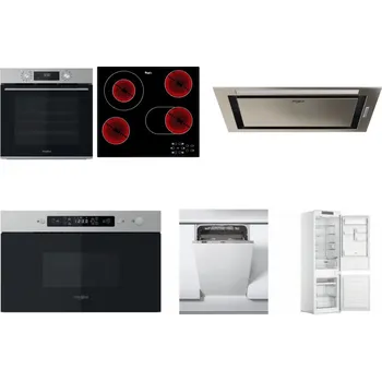 Set domácích spotřebičů WHIRLPOOL OMK58CU1SX + WHIRLPOOL AKT 8190/BA + WHIRLPOOL WCT3 64 FLB X + WHIRLPOOL MBNA910X + WHIRLPOOL WSIC 3M27 C + WHIRLPOOL WHC18 T311