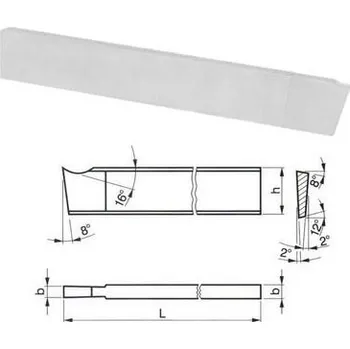 Pracovní nůž Poldi Kladno Upichovací nůž do držáku 22 3554 25x5x160 - PK3554-25X05X160