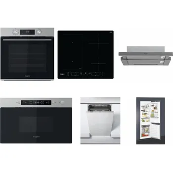 Set domácích spotřebičů WHIRLPOOL OMK58CU1SX + WHIRLPOOL WL B8160 NE + WHIRLPOOL AKR 749/1 IX + WHIRLPOOL MBNA910X + WHIRLPOOL WSIC 3M27 C + WHIRLPOOL ART 65031