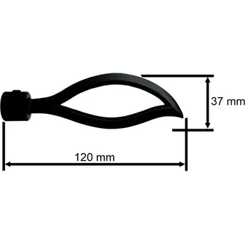 Koncovka pro tyč 16mm Blesk - černá