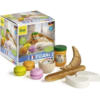 Dřevěná hračka Erzi - Německo Set potravin Francie