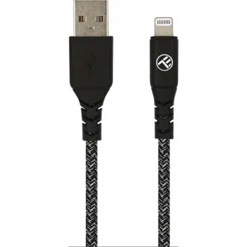 Datový kabel Tellur Green Data cable USB to Lightning 2.4A 1m nylon black