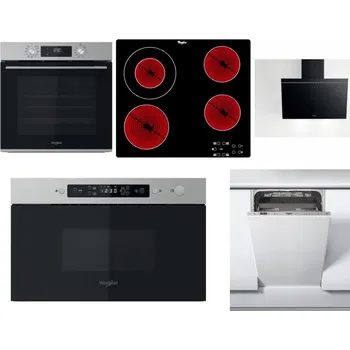 Set domácích spotřebičů WHIRLPOOL OMK58CU1SX + WHIRLPOOL AKT 8130/NE + WHIRLPOOL AKR 62F LT K + WHIRLPOOL MBNA910X + WHIRLPOOL WSIC 3M27 C